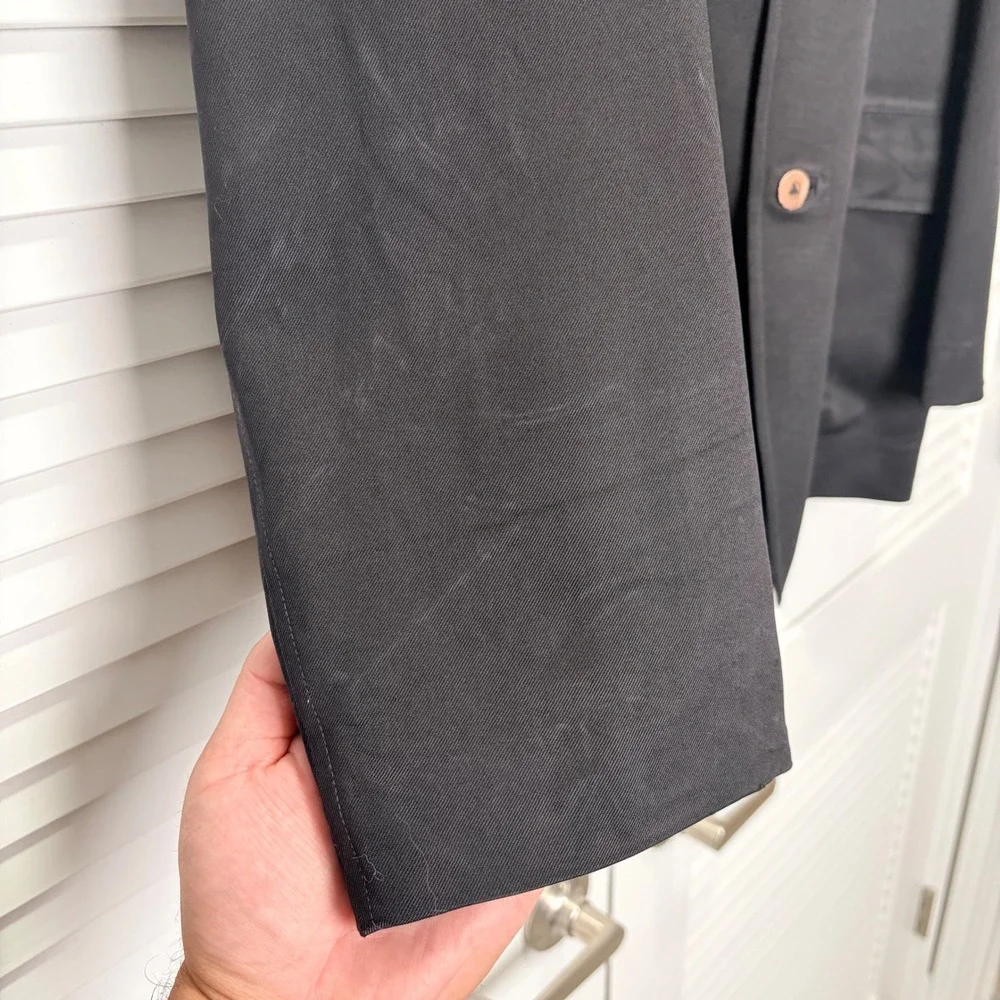 Tommy Bahama L Island Soft Black 100% Silk 3-Button Blazer Jacket